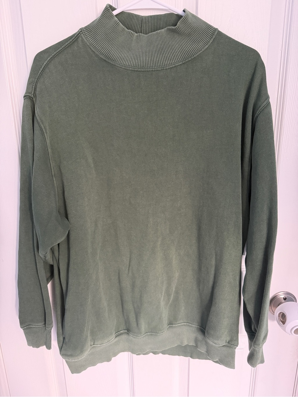 Aerie Green Oversized Mockneck Sweatshirt